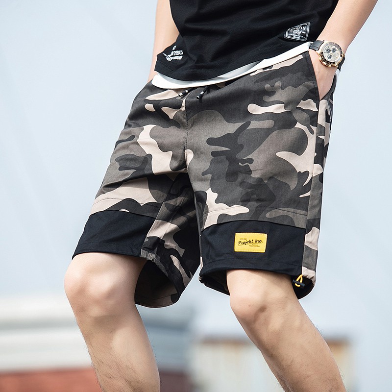 black short cargo pants