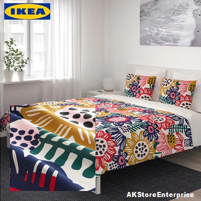 New Ikea Sommaraster Quilt Cover Pillowcases Set White