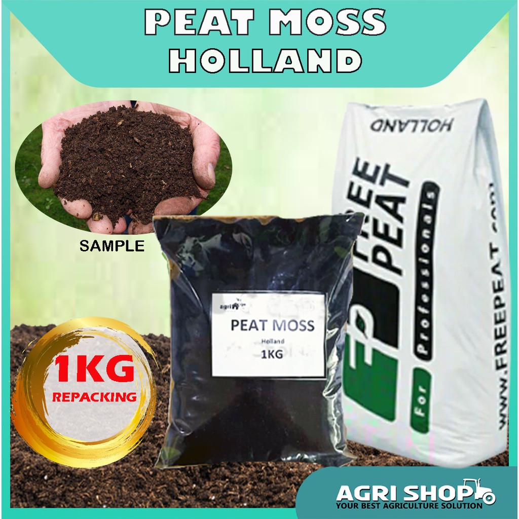 1kg Free Peat Peatmoss Imported Holland Seedling soil Tanah