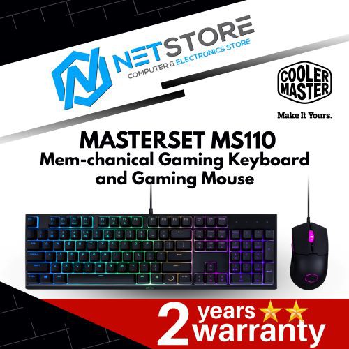 Cooler Master Masterset Ms110 Mem Chanical Gaming Keyboard And Mouse Combo Ms 110 Kkmf1 Us Shopee Malaysia