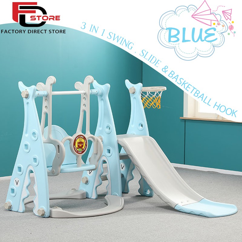 FDS Baby Shark 3 In 1 Swing And Slide Indoor / Outdoor Mini Playground ...