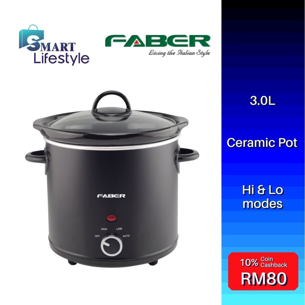 Faber Slow Cooker FSC300BK 3.0L Slowcooker