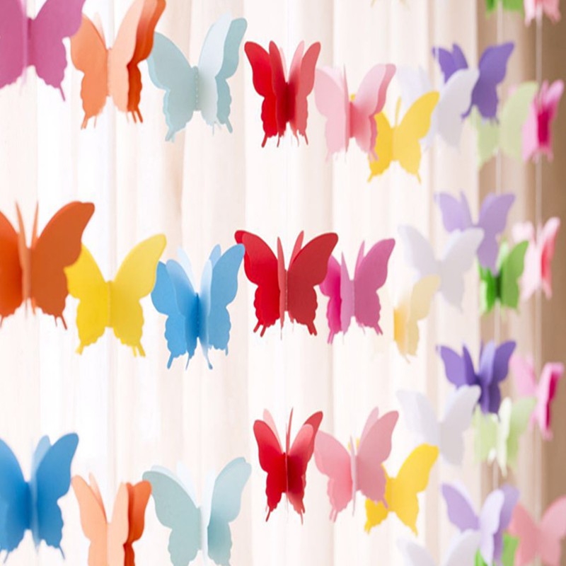 Download 3m 3d Butterfly Hanging Garland Bunting Banner Party Baby Room Wedding Decor Shopee Malaysia