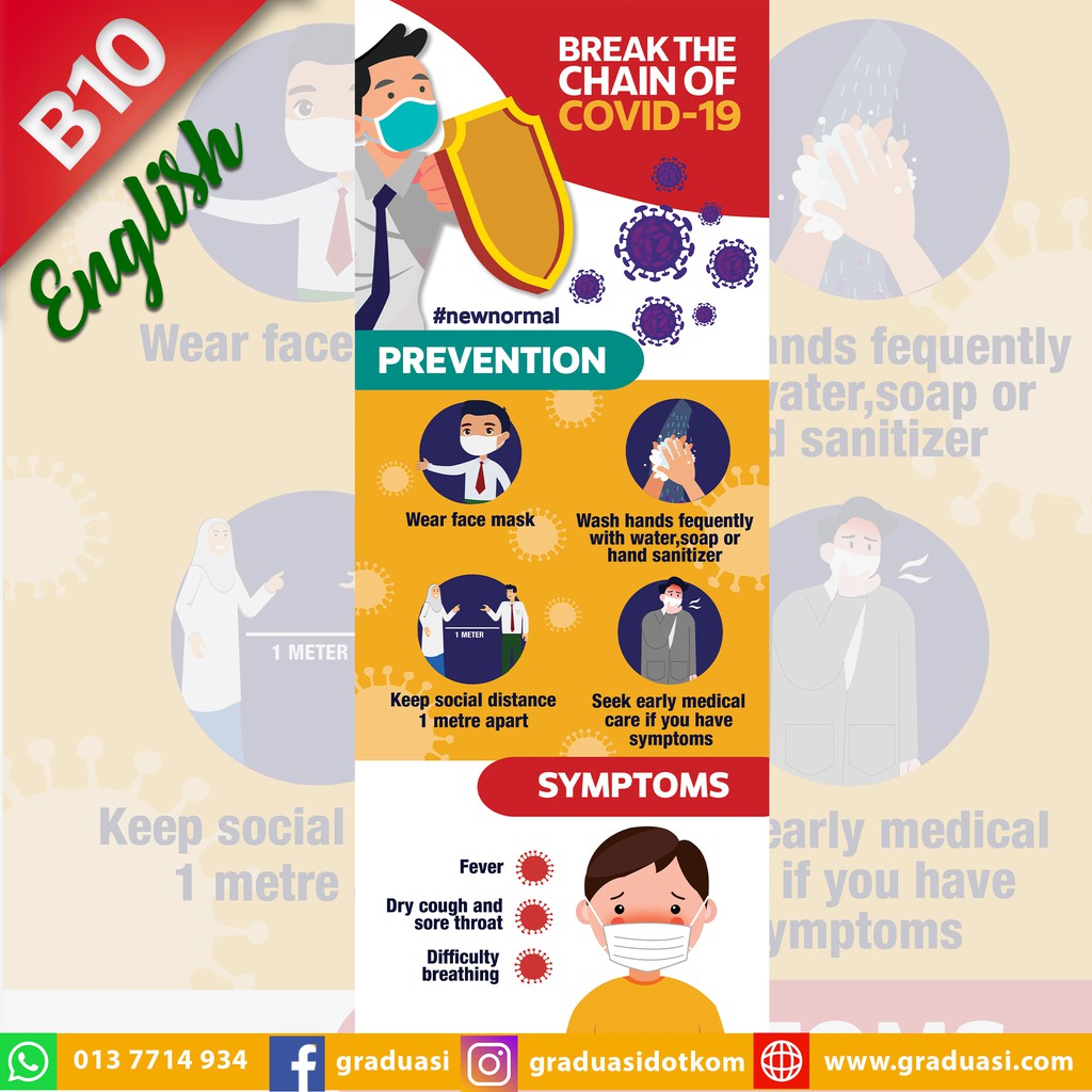 Bunting Pencegahan Covid 19 Untuk Sekola Prasekolah Taska English Btg Shopee Malaysia