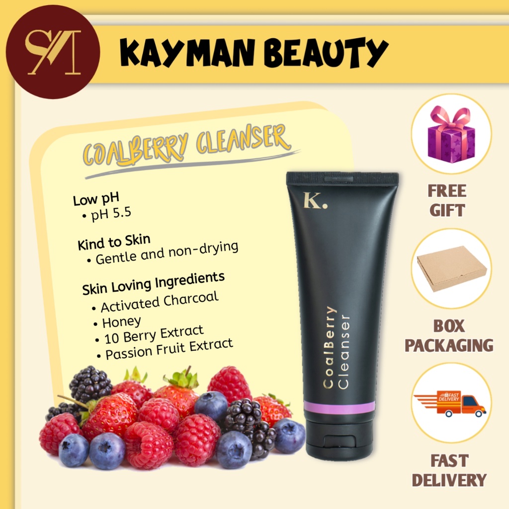KAYMAN BEAUTY COALBERRY CLEANSER LOOSE & COMBO [READY STOCK + FREE GIFT