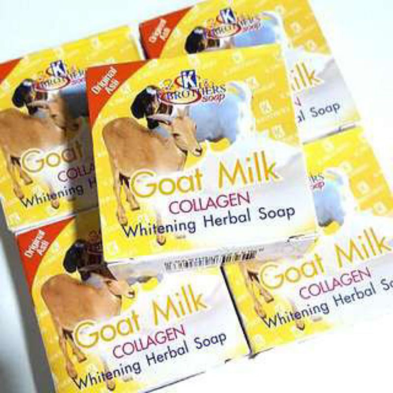 100 %Original Thailand K BROTHERS Goat Milk Collagen Soap 60g