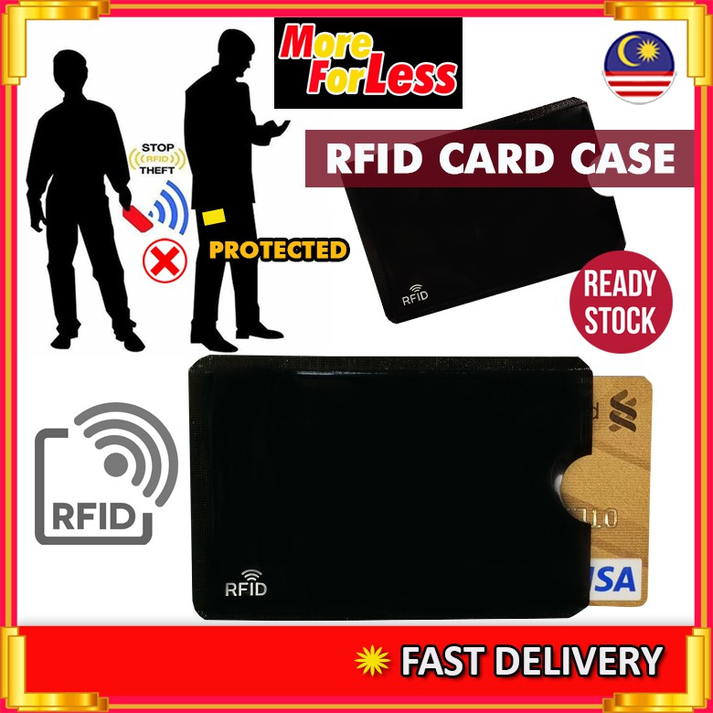 READY STOCK*RFID CARD HOLDER SAFETY PROTECTION/ANTI-THEFT WALLET/RFID BLOCK CARD CASE/RFID PURSE/CREDIT CARD COVER *BLK