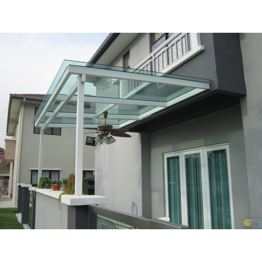 Ipga 66 6mm 6mm Laminated Glass With Aluminium Railing Awning Shopee Malaysia