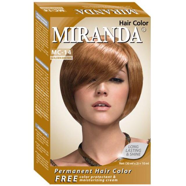 Review Cat  Rambut  Miranda Warna  Golden Brown