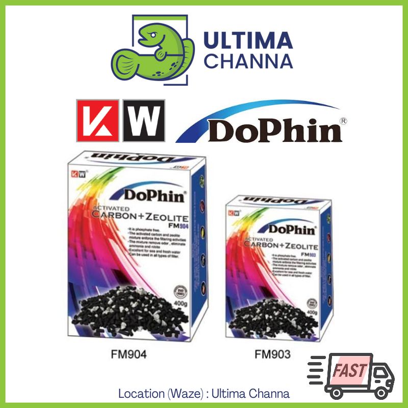 DOPHIN Activated Carbon + Zeolite remove smell, ammonia, colour (mesh