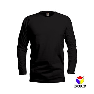 BOXY Unisex Microfiber Long Sleeve T-Shirt For Men's and Women's - Black