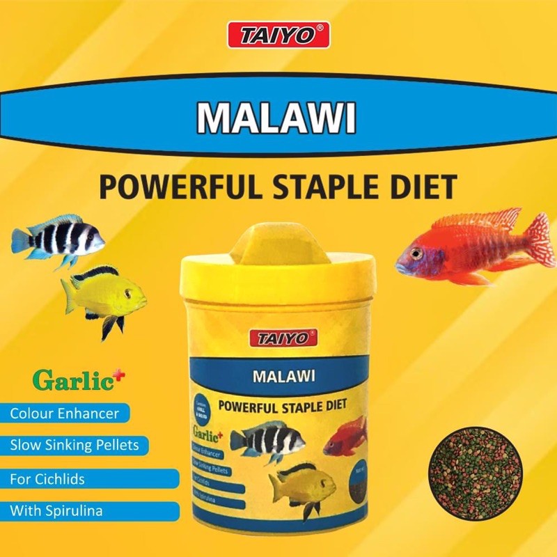 TAIYO Malawi Powerful Staple Diet Chchlids Fish Food Makanan