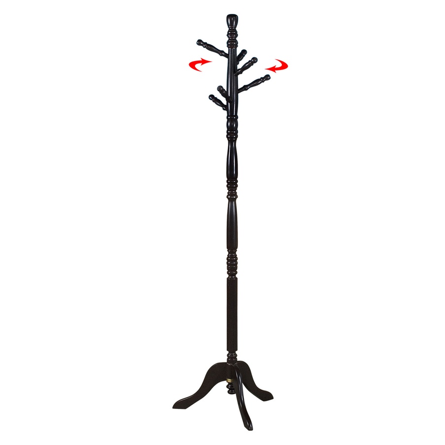 Standing Coat Rack, Solid Wooden Coat Hat Tree Coat Hanger Holder