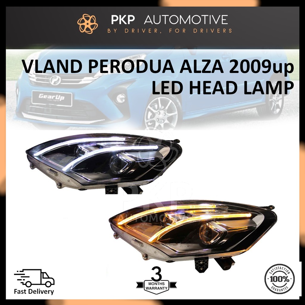 VLAND PERODUA ALZA 2009up LED HEAD LAMP  Shopee Malaysia