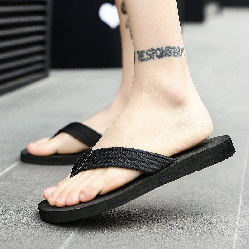 slippery flip flops