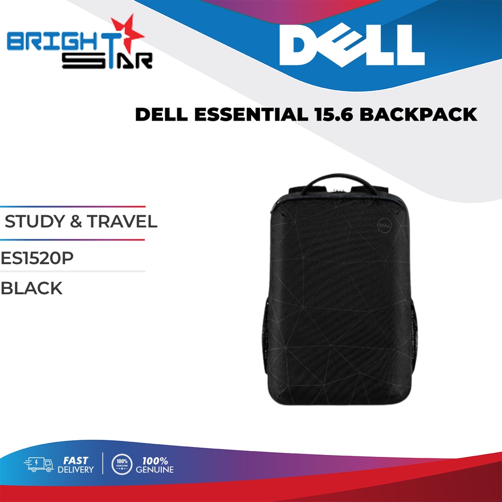 DELL ESSENTIAL 15.6 BACKPACK / STUDY & TRAVEL / ES1520P / BLACK
