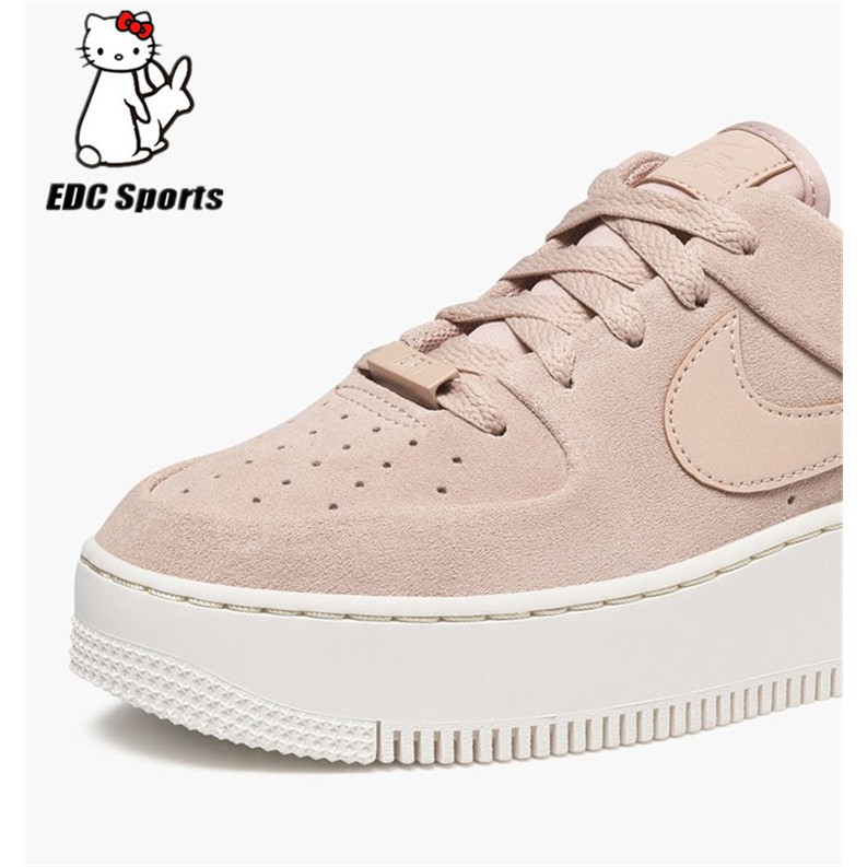 nude suede air force