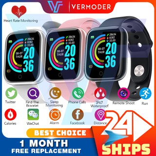 Ready Stock Y68 D20 Smart Watch Bluetooth Waterproof Fitness Tracker Monitor Bracelet Wristband