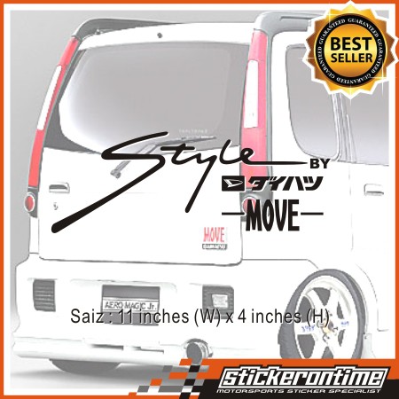 Style Daihatsu MOVE Perodua Kenari Convert Car Sticker 