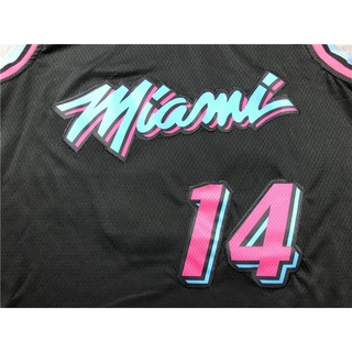 2019 NBA Miami Heat #14 Miami Heat city version black regular season basketball jerseys | Shopee ...