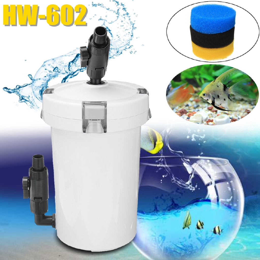 External Canister Filter SUNSUN HW-602 Fish Tank Aquarium Pad Hose ...