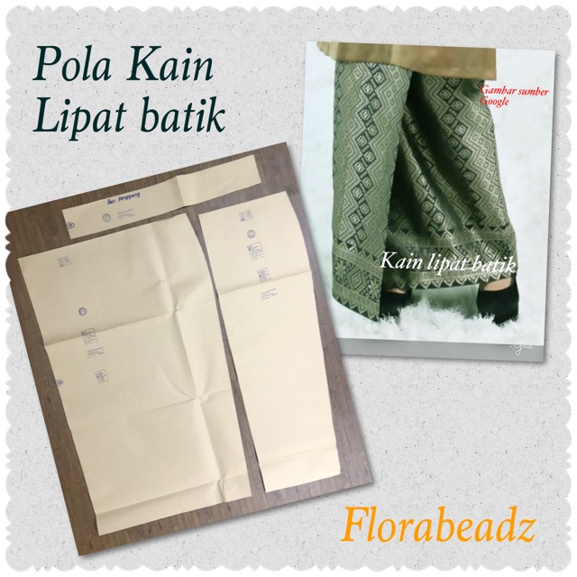 Pola Kain Lipat Batik. atau pola kain selisih depan. POLA ADA 9 SAIZ