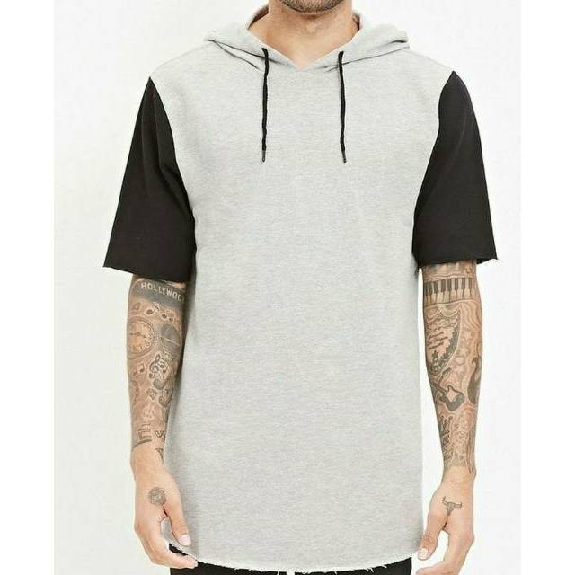 plain short sleeve hoodie