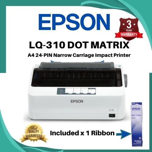 Epson Lq 310 Dot Matrix Printer With 24 Pin Narrow Carriage Impact Lq 310 Ribbon Shopee Malaysia 1728