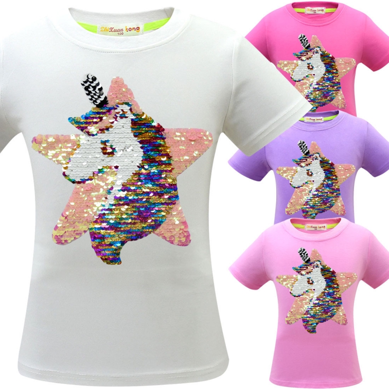 Unicorn T Shirt Baby Girl Summer Clothes Camiseta Unicornio Tshirt - purple roblox roupas de unicornio roupas de menina roblox