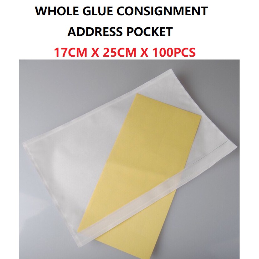 Consignment Note Pocket 17cm x 25cm 100pcs Whole Glue Waybill Pouch Address Pocket Courier Bag