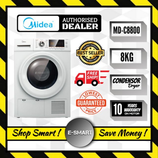 Midea Dryer with Condensing Electronic Control Heat Pump 8kg (MDC8800