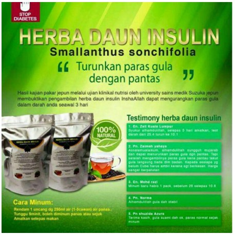 Ubat Kencing Manis Teh Daun Insulin Daun Yakon Turunkan Diabetis Gula Kencing Manis Dengan Berkesan Shopee Malaysia