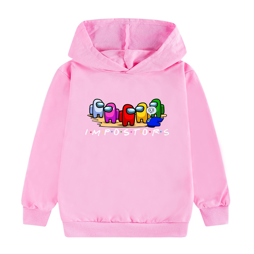 Premium Multi Game Among Us Cartoon Kids Hoodie Long Sleeve Loose Hooded Pullover Sweatshirt Boys Girls Have Versatile - Image 2