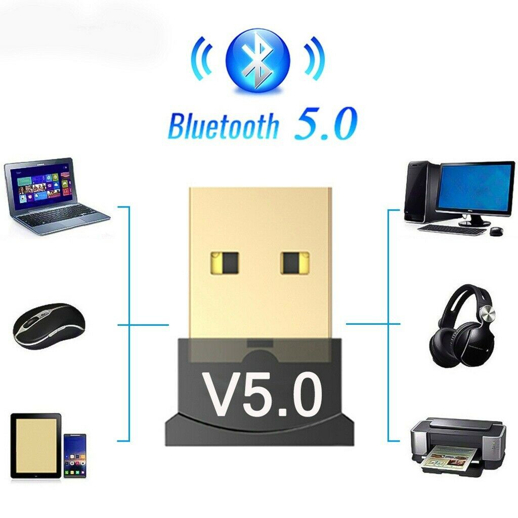 USB Bluetooth 5.0 Adapter Transmitter Bluetooth Receiver Audio Bluetooth  Dongle for PC Laptop Speaker Printer | Shopee Malaysia
