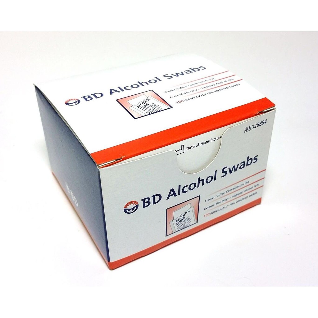 BD Alcohol Swabs - (100's) | Shopee 