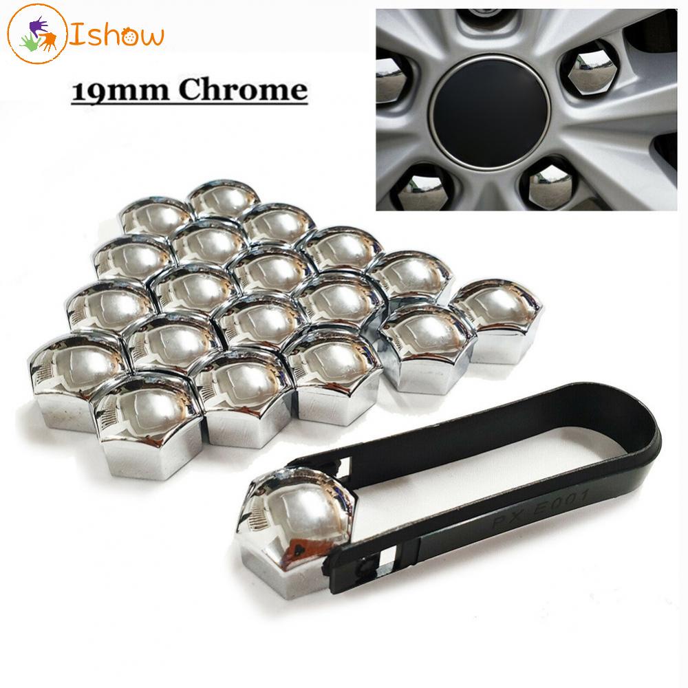 20 Pcs 19mm Sliver Chrome Wheel Nut Bolt Covers Set For Ford Cougar