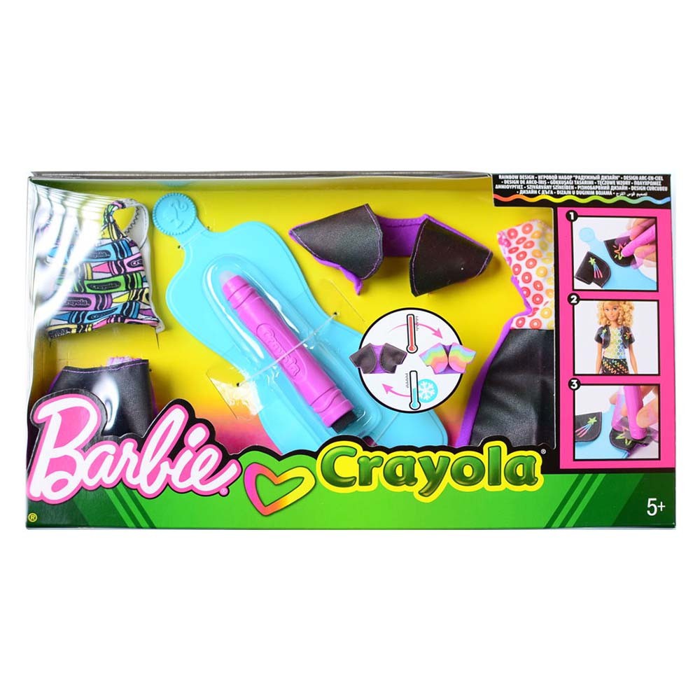 barbie crayola rainbow design