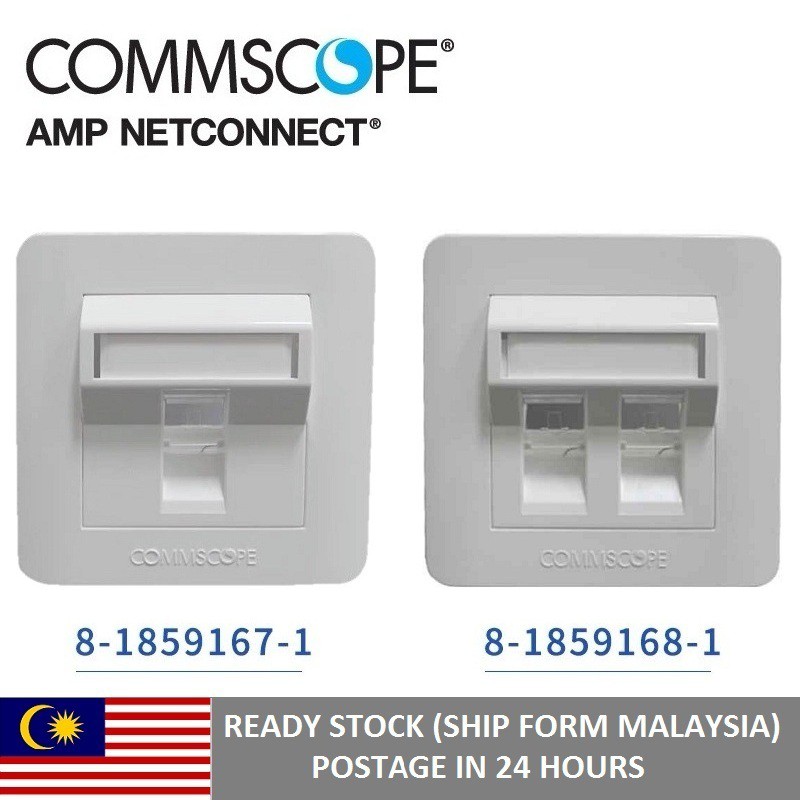 Commscope AMP CAT5E/CAT6 1Port 2 Ports Faceplate 45Degree Angle Type