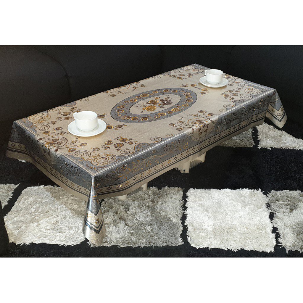 11.11 sales ! Alas Meja Sofa/Meja Kopi Metalic 90cm x 150cm/Table Cloth for Sofa Table…