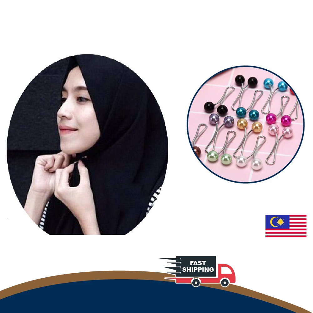 Set 30 Spille Per Hijab | Bianche E Nere | 38,1cm Con Copertura In Plastica | Sicure E Leggere Per Foulard E Sciarpe