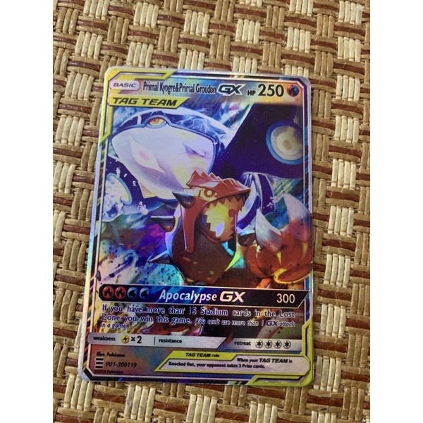Pokemon TagTeam Primal Kyogre, Primal Groudon GX Shopee Malaysia