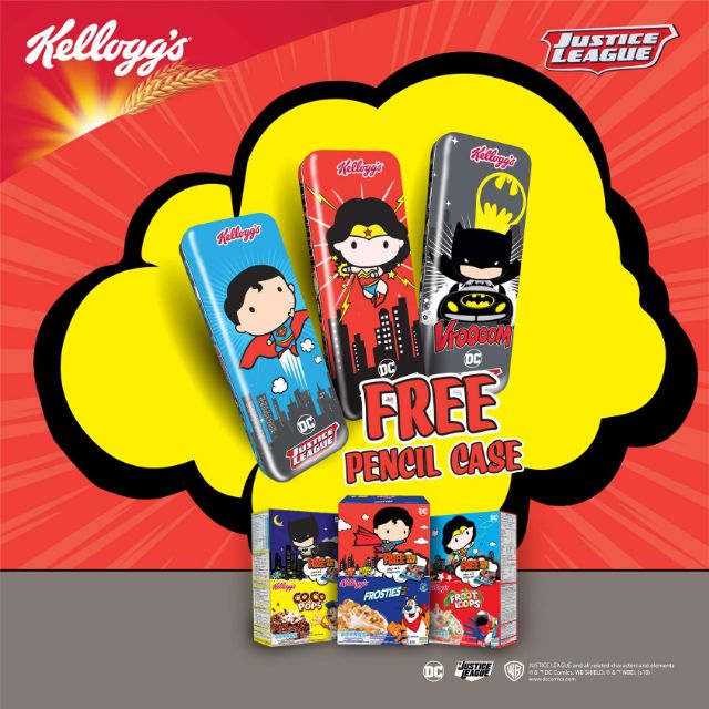Kellogg's Cereal Cocoa Frosties Coco Froot Loops (DC Comics Justice League  Batman Superman Wonder Woman Pencil Box) | Shopee Malaysia