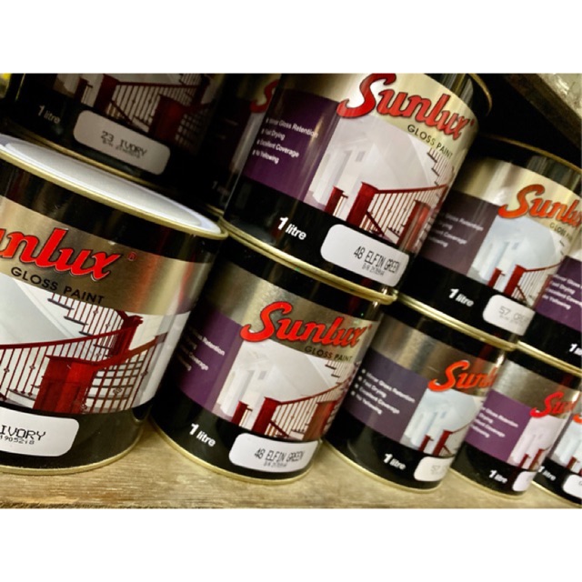 1 Liter SUNLUX Gloss Paint Glossy  Wood Or Metal Paint 