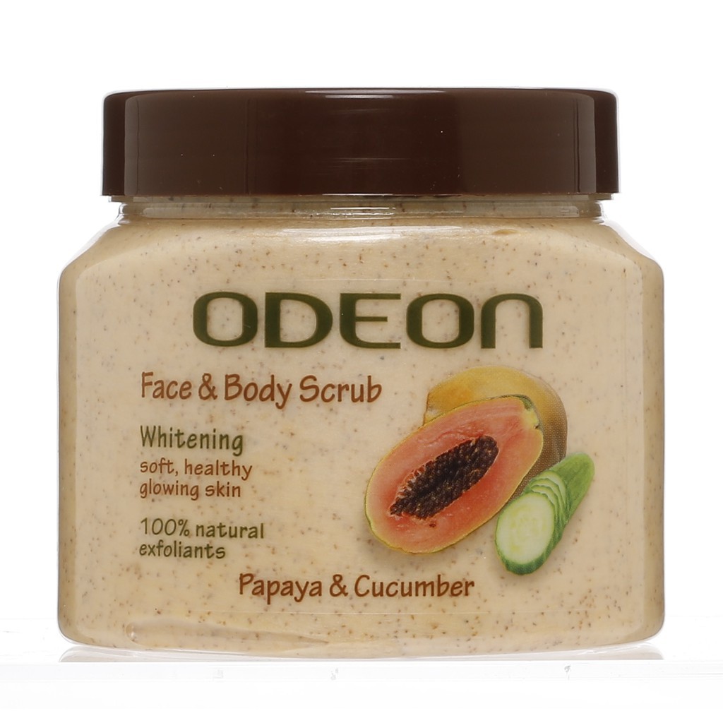 ODEON Face & Body Scrub - Papaya & Cucumber (300ml) | Shopee Malaysia