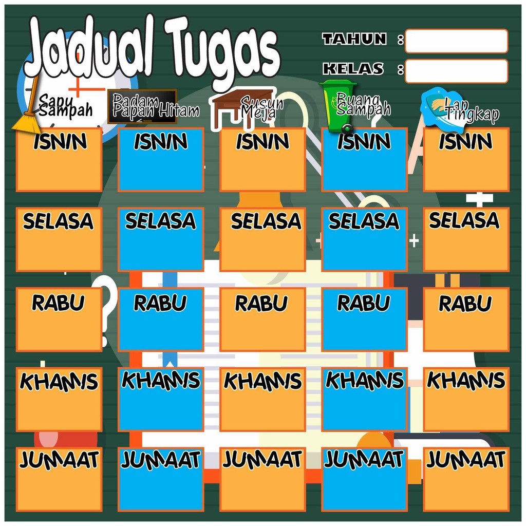 Contoh Jadual Bertugas Kelas Abad 21