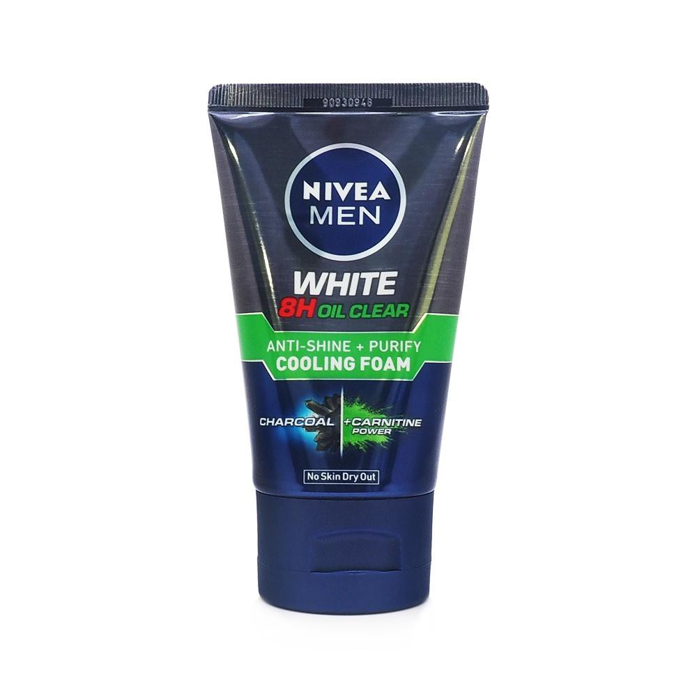 Nivea Men White 8H Oil Clear Anti Oil + Detox Mud Foam (100g) | Shopee ...