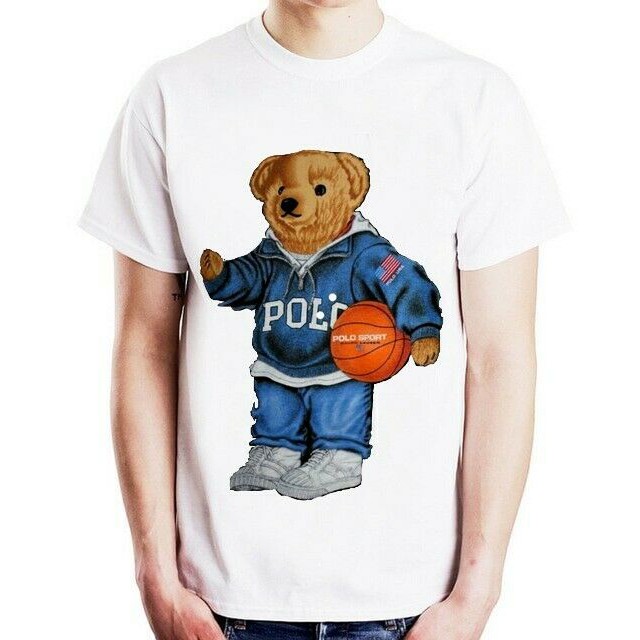 polo bear basketball t shirt