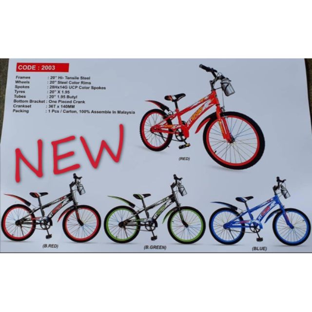 Warna Basikal Blue Black