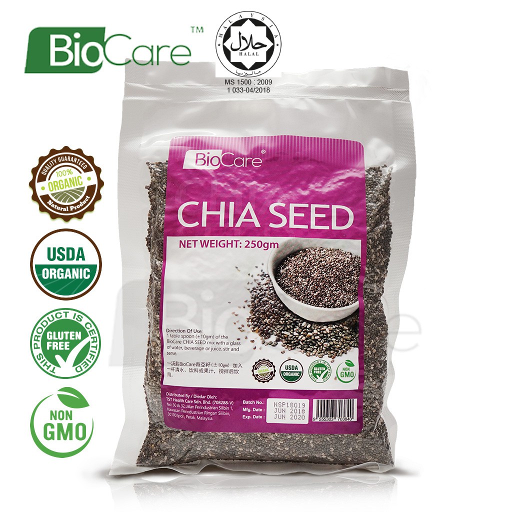 250g Biocare Organic Chia Seed Shopee Malaysia