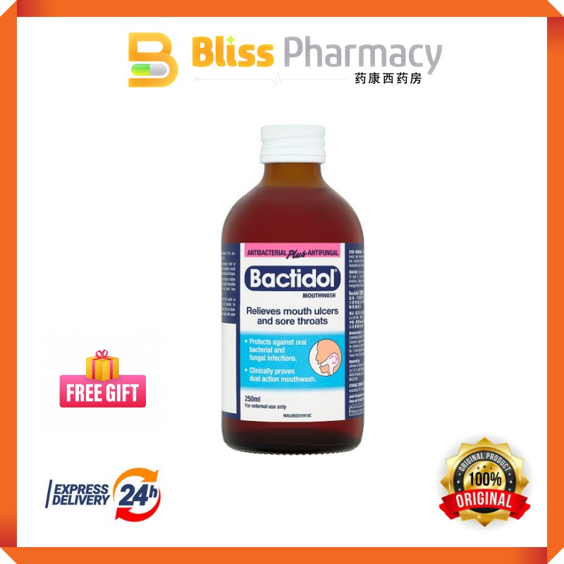 BACTIDOL MOUTHWASH 250ML (Free Gift) Shopee Malaysia